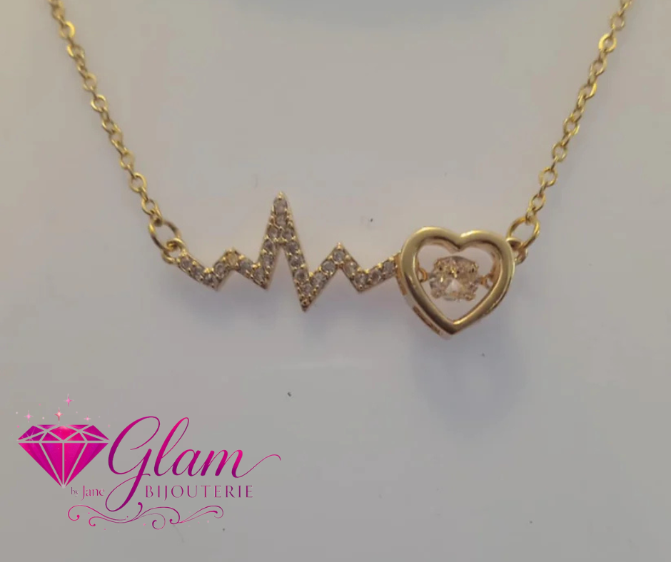 Collier battement de coeur en acier inoxydable