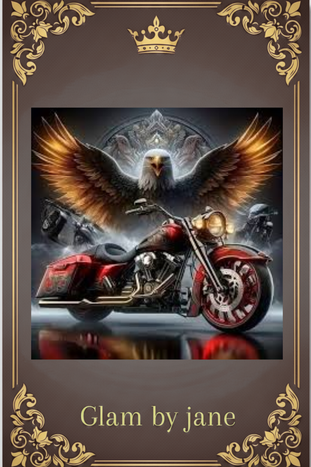 Aigle et moto