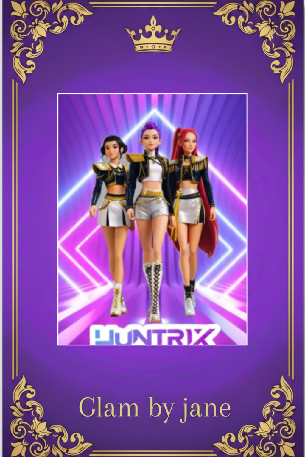Diamond Painting 5D Trio de chanteuses K-Pop néon