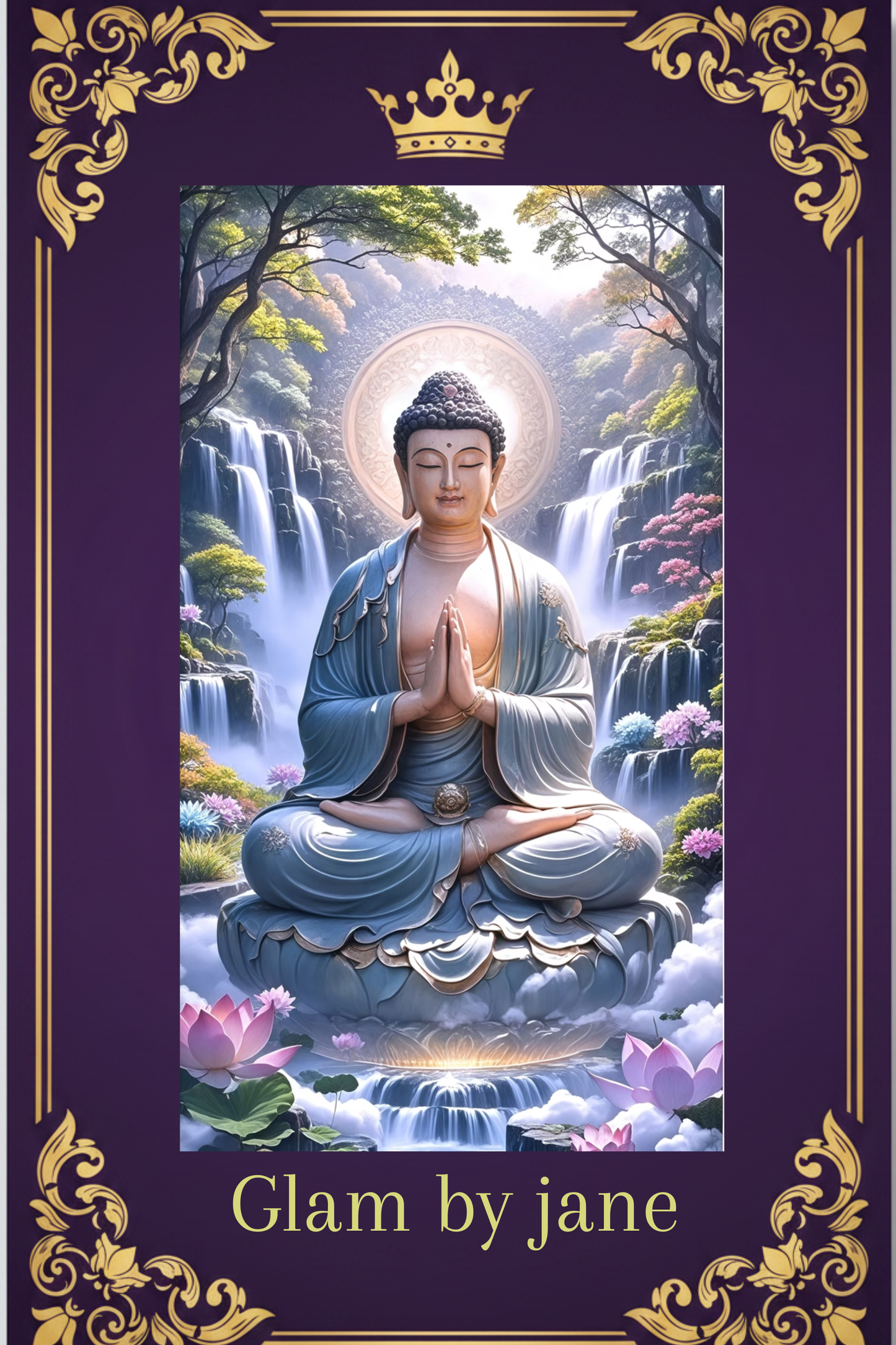 Kit Peinture Diamant 5D – Bouddha Sérénité | Grand Format 30x40cm | Art Mosaïque sur Toile
