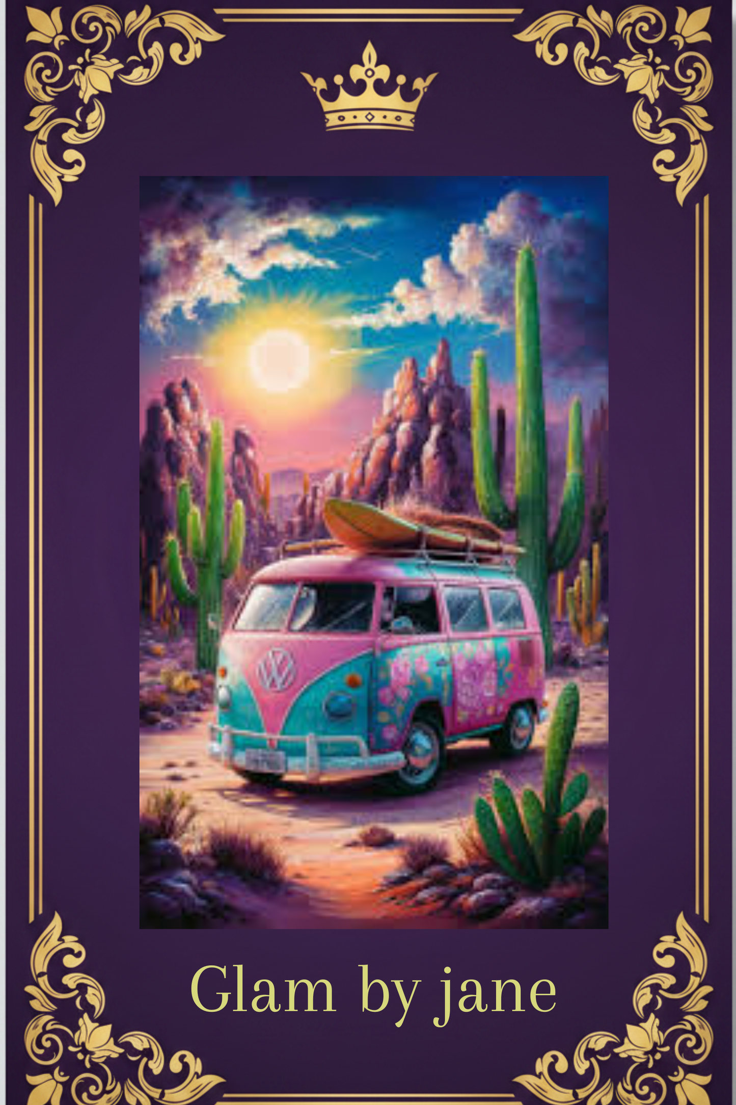 Kit de peinture diamant 5D DIY – Motif Bus Vintage Bohème