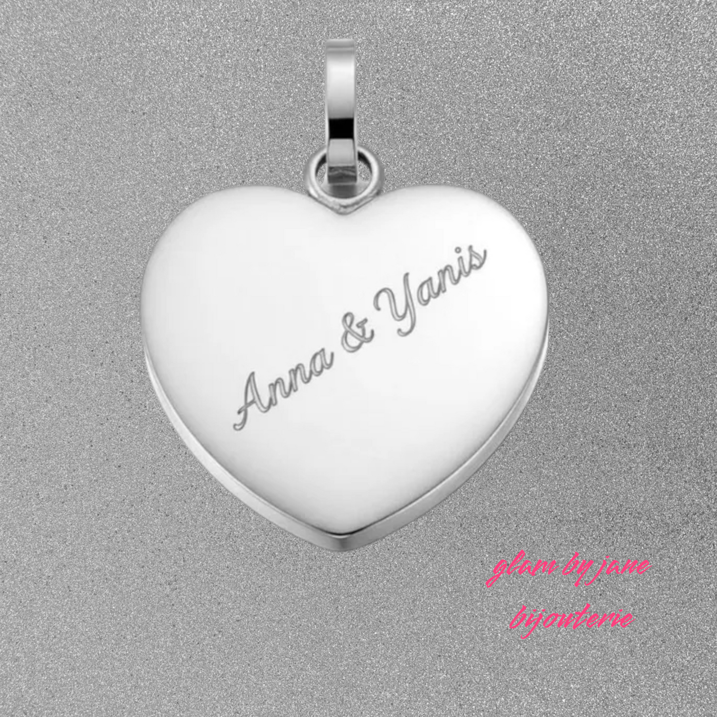 Pendentif acier à personnaliser cœur
