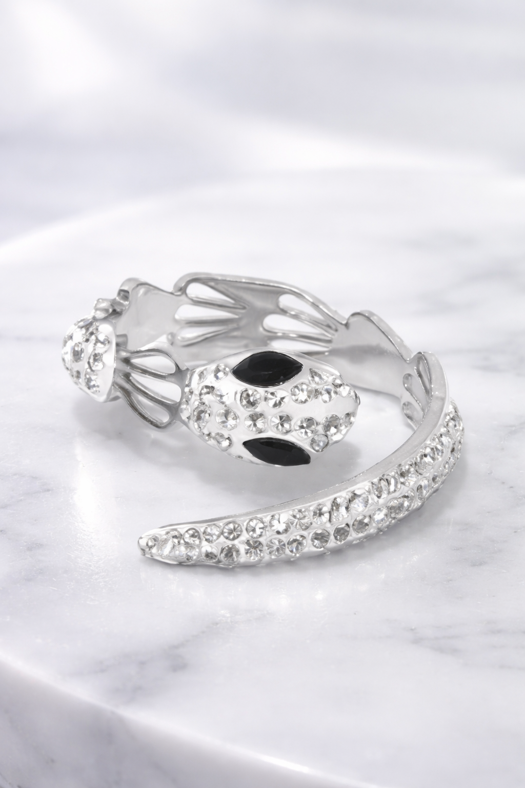 Bague réglable serpent