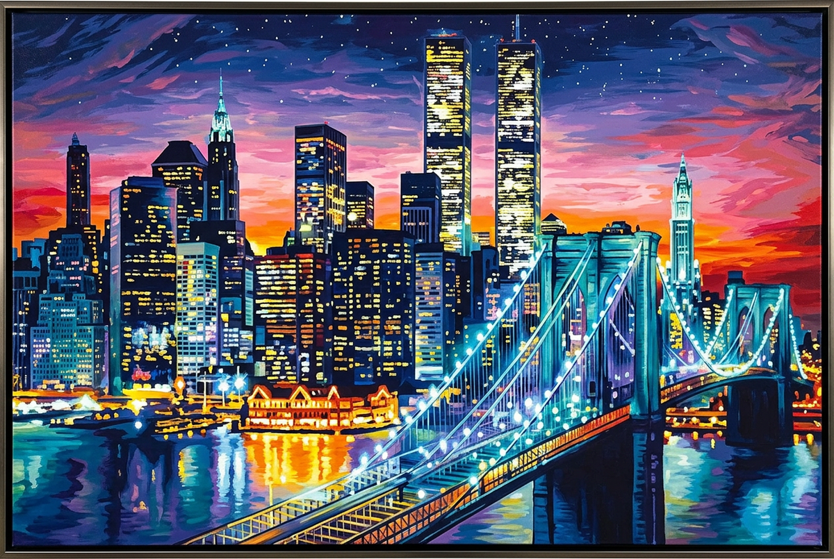Kit de peinture diamant 5D – New York au crépuscule
