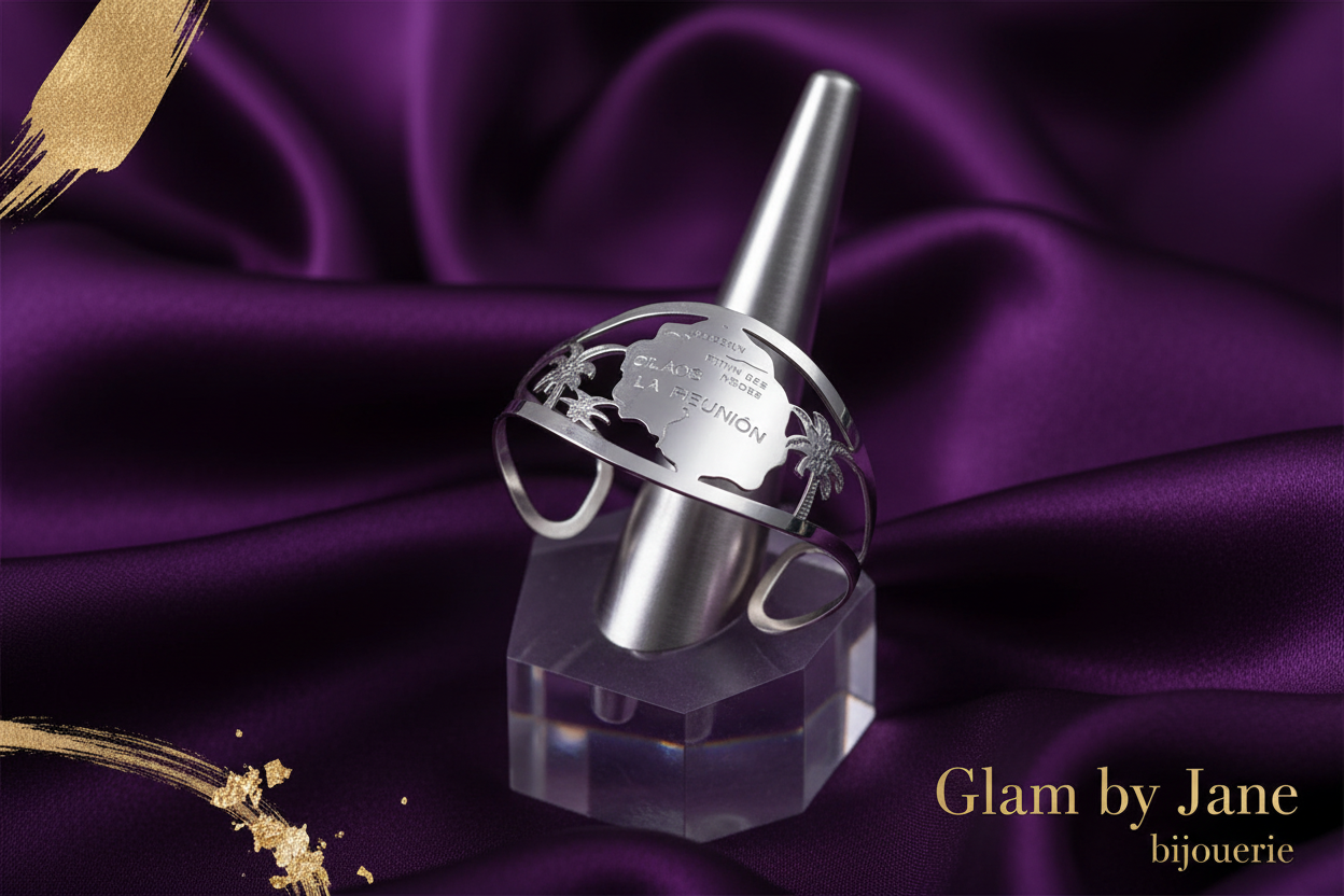 Bague Réunion en Acier 316 Argenté - Bijou Péi Authentique
