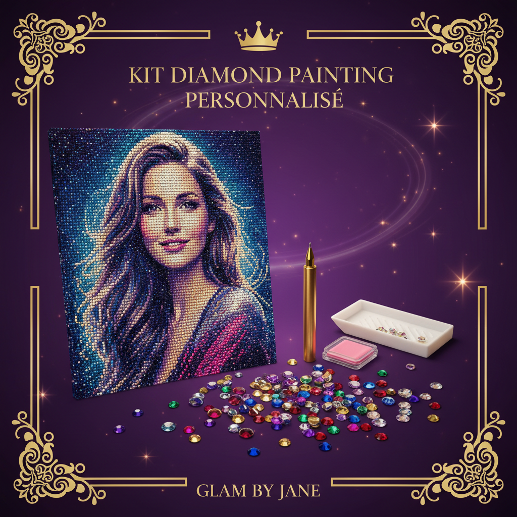 Kit de Peinture Diamant 5D Personnalisé Photo sur Mesure