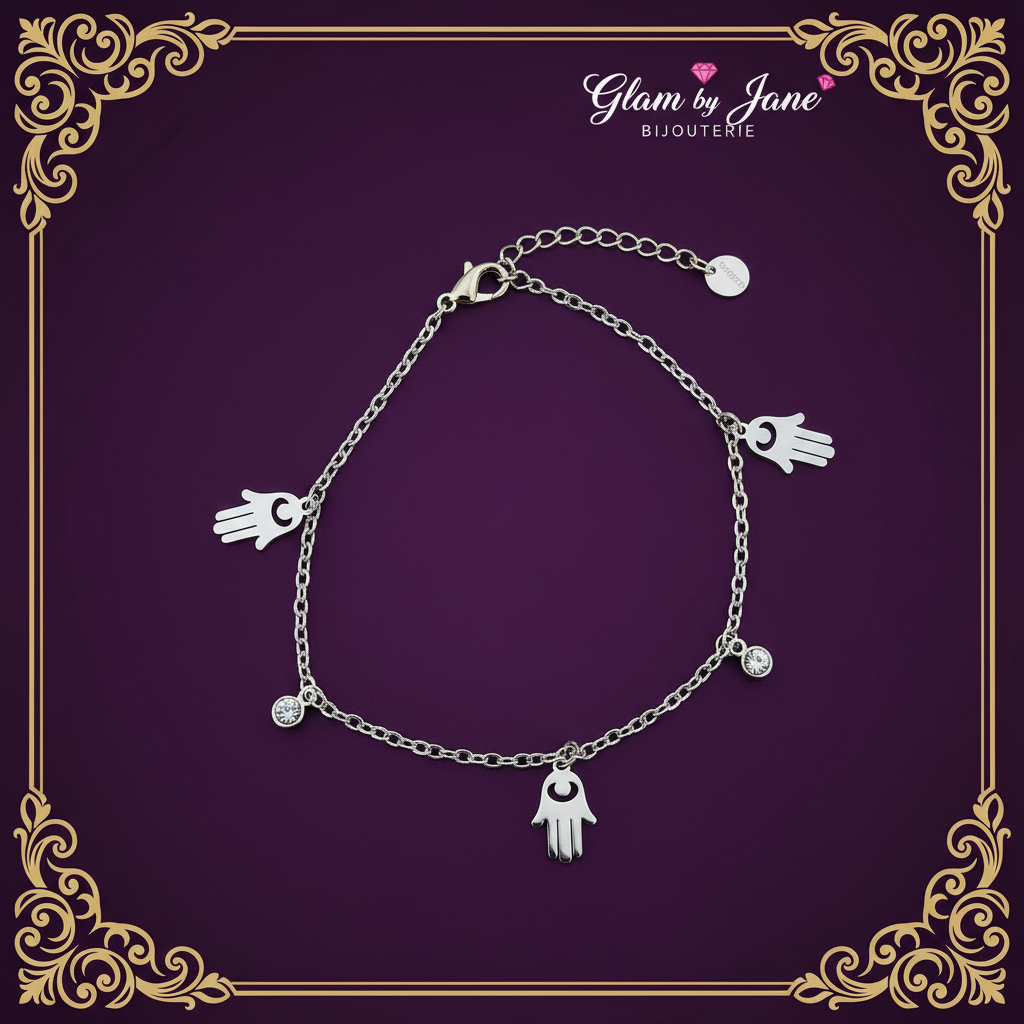 Bracelet main de Fatma en acier inoxydable