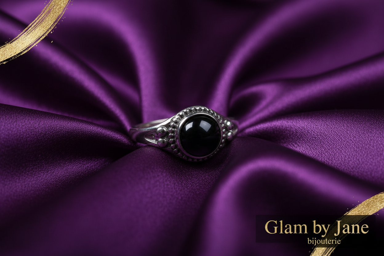 Bague en laiton & pierre naturelle