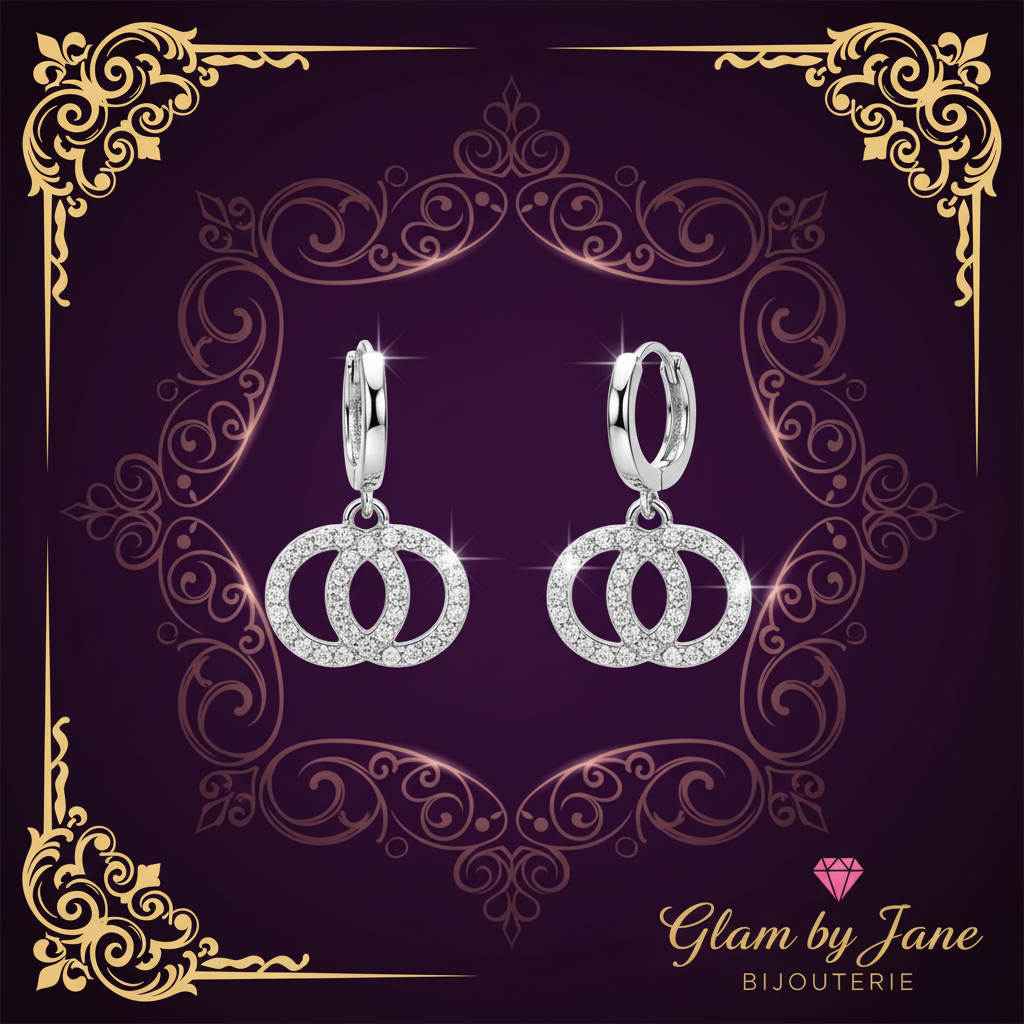 Boucles d'oreilles infini en acier inoxydable