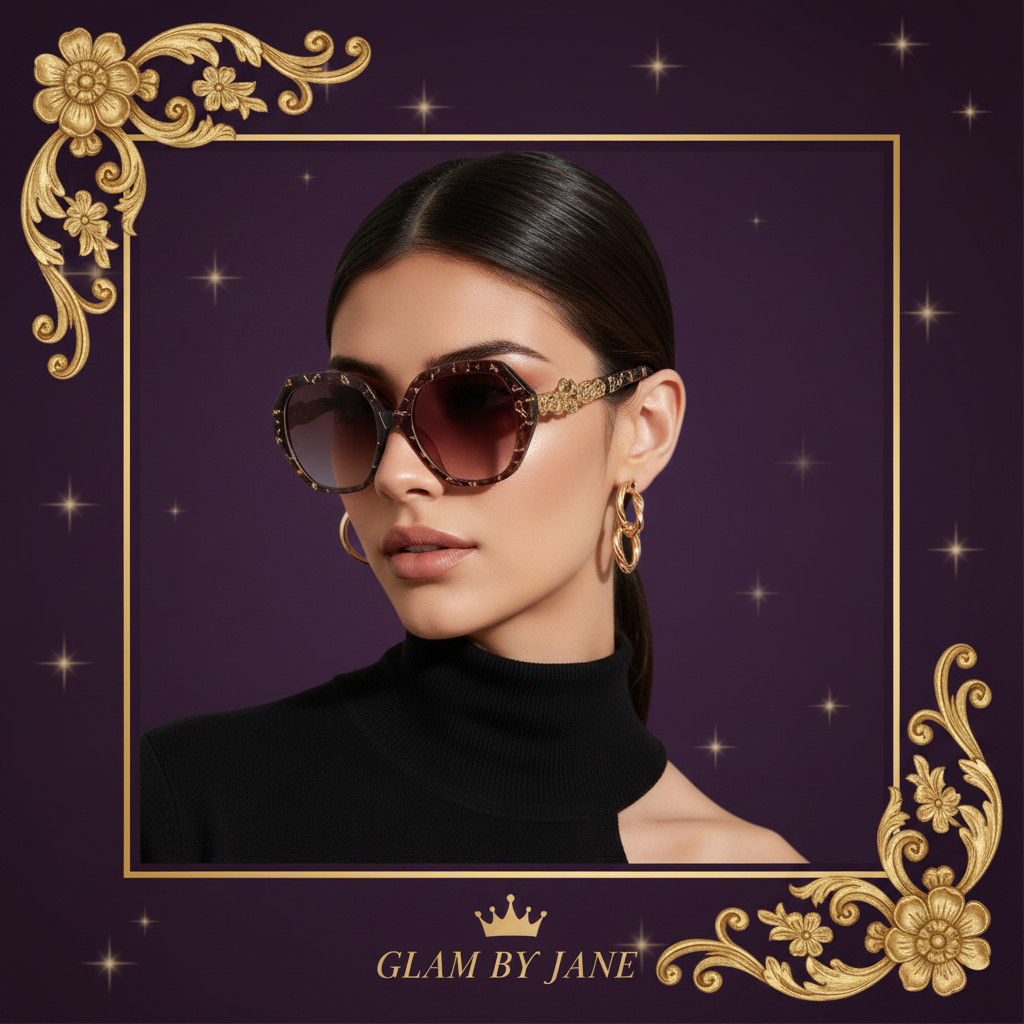 Lunettes de Soleil Oversize Femme - Style Glamour & Chic