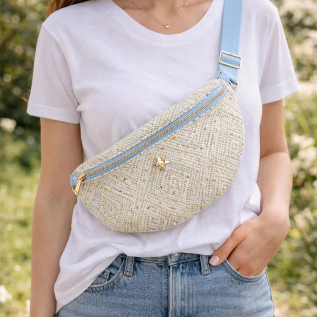 Sac banane zippé avec étoile dorée