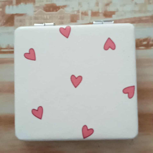 Miroir de poche motif coeur