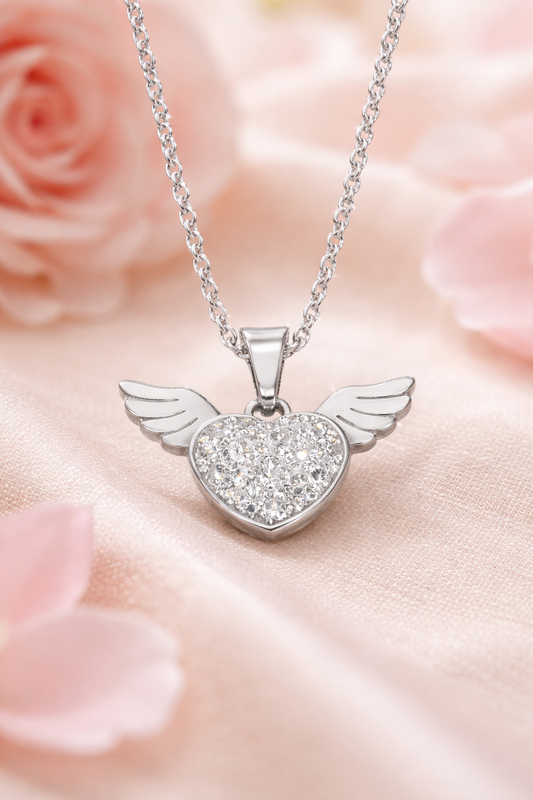 Collier coeur d'ange en acier inoxydable