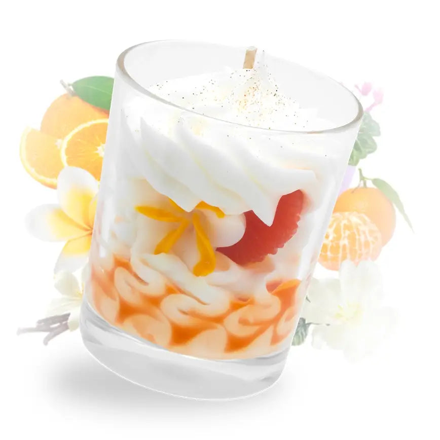 🕯️ Bougie Gourmande Artisanale Clémentine Monoï