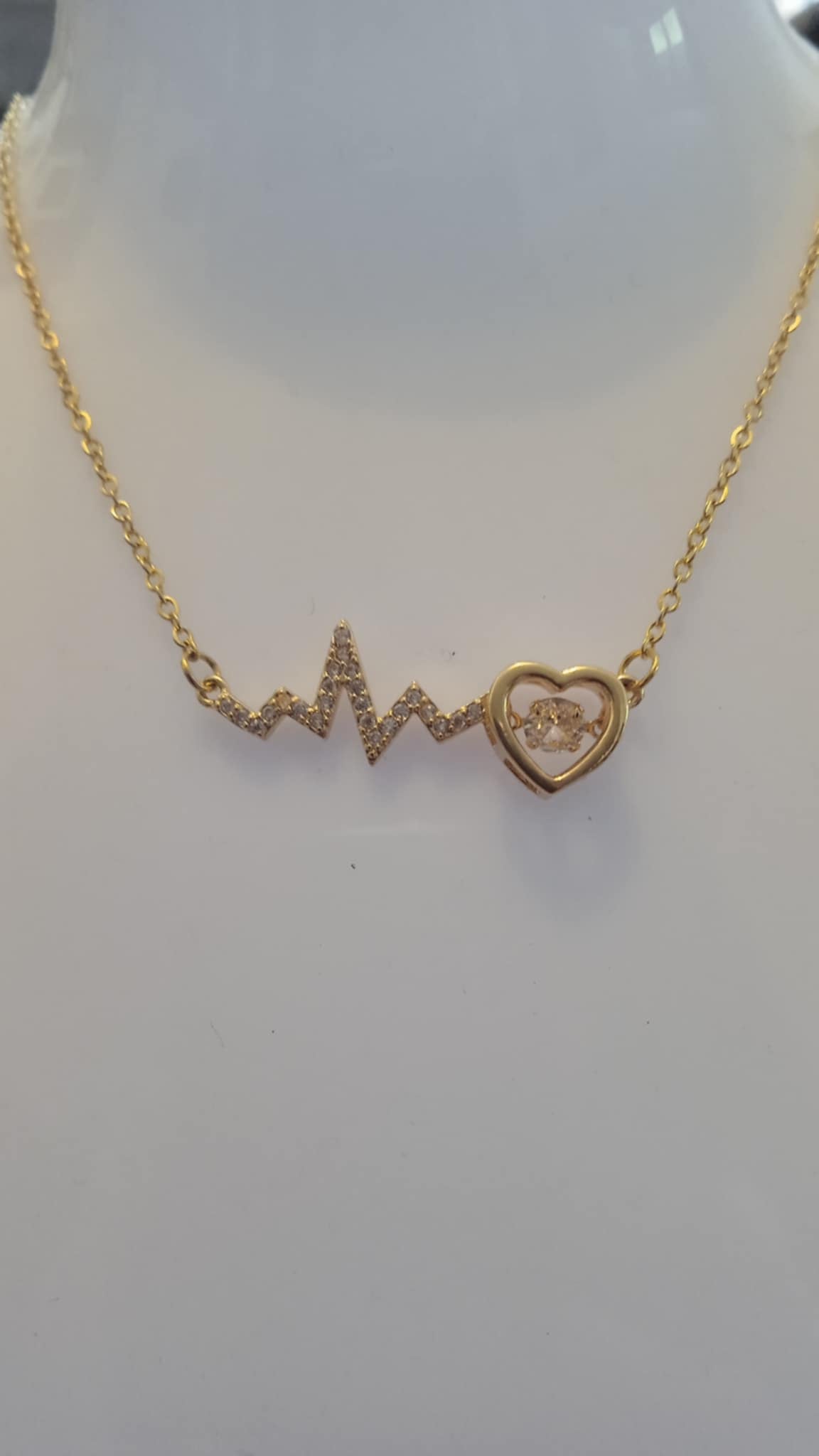Collier battement de coeur en acier inoxydable