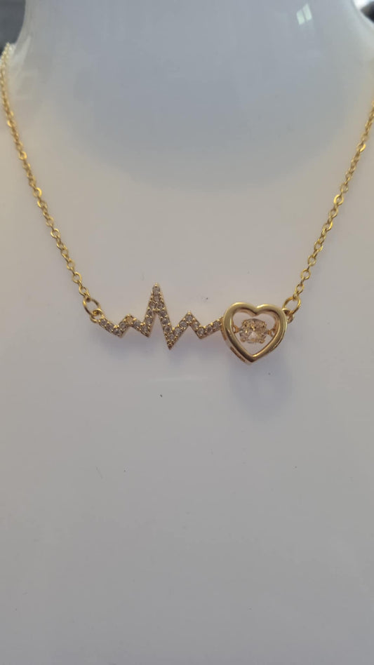 Collier battement de coeur en acier inoxydable