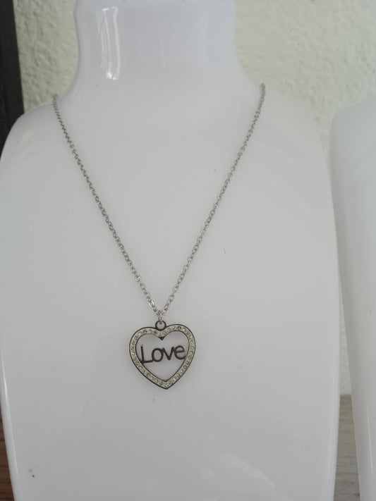 Collier love en acier inoxydable