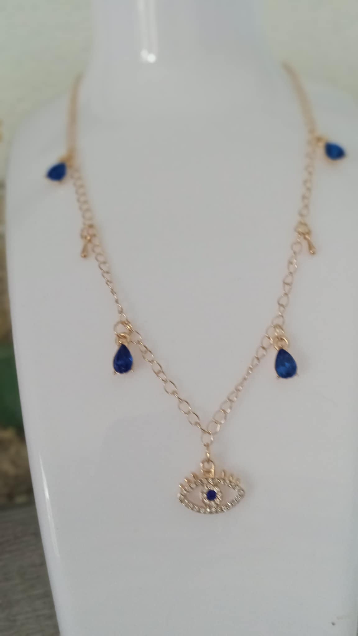Collier oeil de protection en plaqué