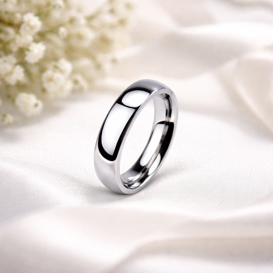 Bague alliance en acier 6 mm