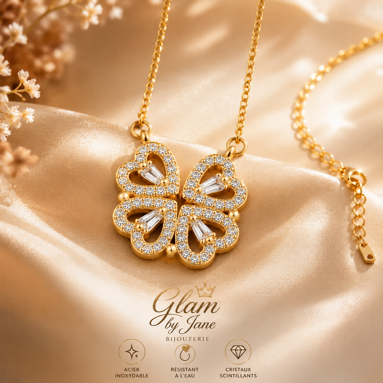 ✨ Collier Trèfle Élégance Doré