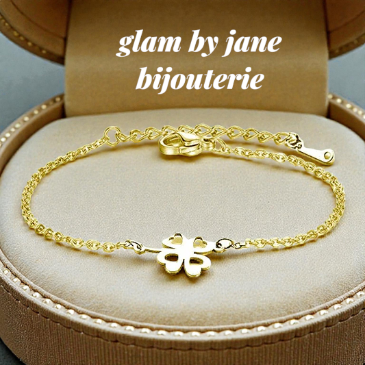 Bracelet acier 316L trèfle