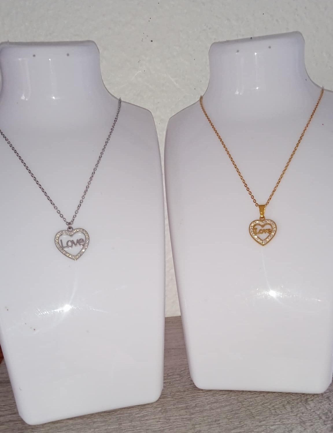 Collier love en acier inoxydable