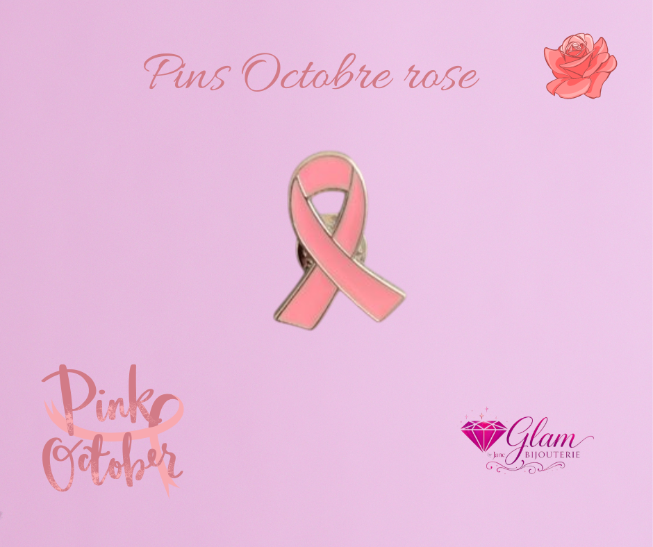 Pins en métal ruban rose