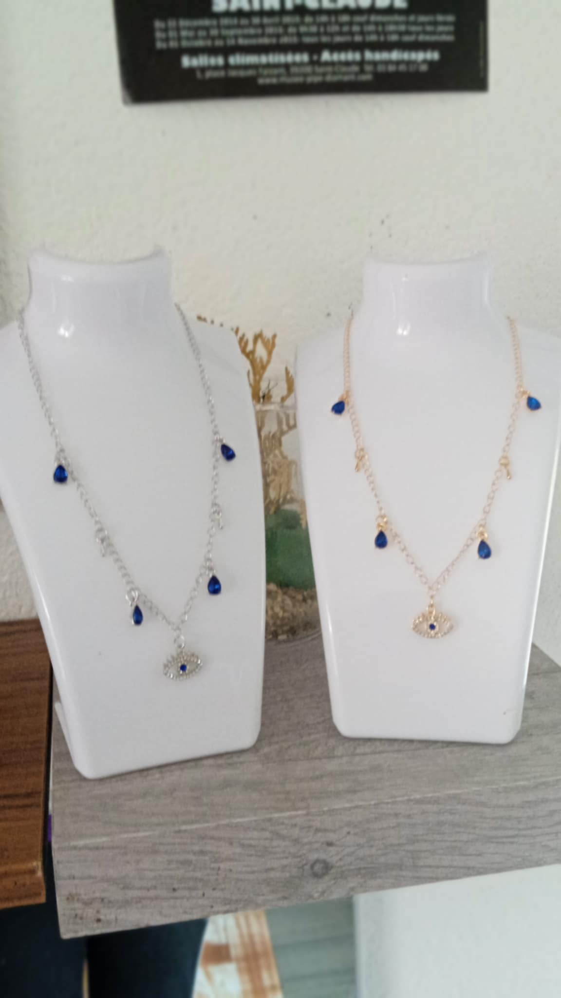 Collier oeil de protection en plaqué