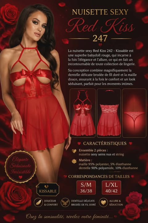 Nuisette sexy Red Kiss 247