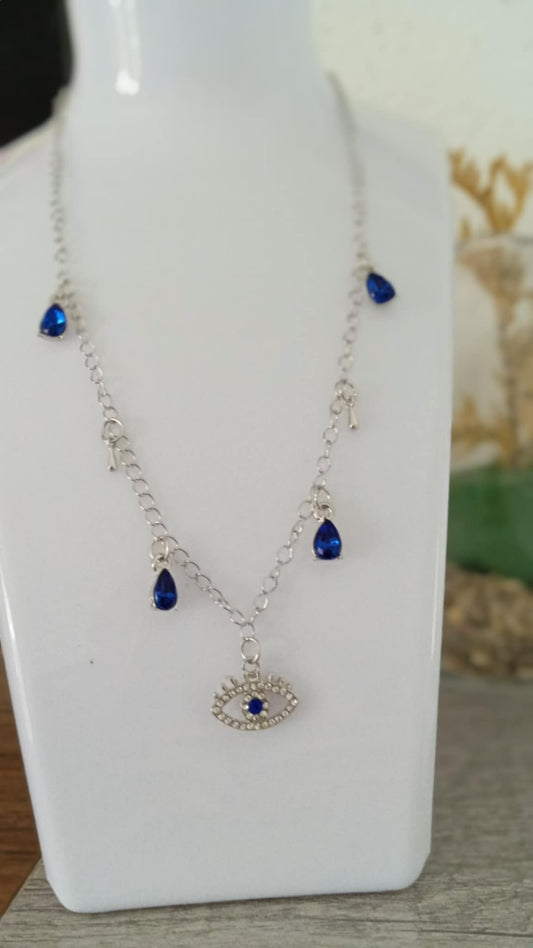 Collier oeil de protection en plaqué
