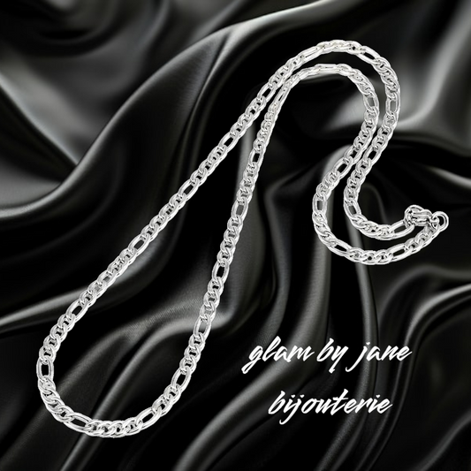 Chaîne collier acier inoxydable maille figaro
