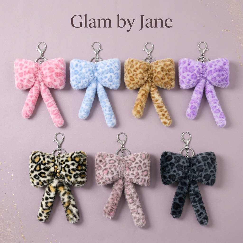 Porte-clés et bijou de sac nœud en peluche