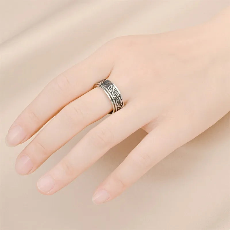 Bague en Acier Titane anti stress unisex