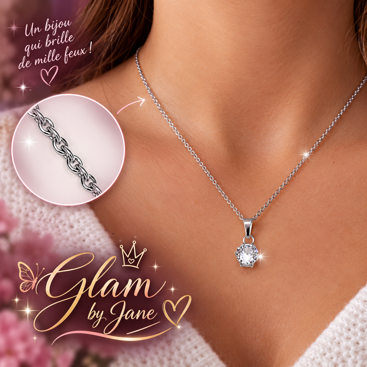 Collier Éclat Zirconium