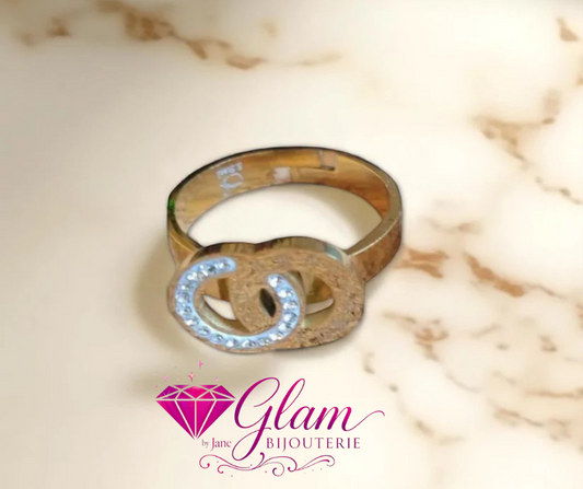 Bague réglable chiffre romain infini en acier inoxydable