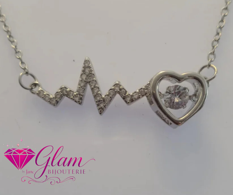 Collier battement de coeur en acier inoxydable