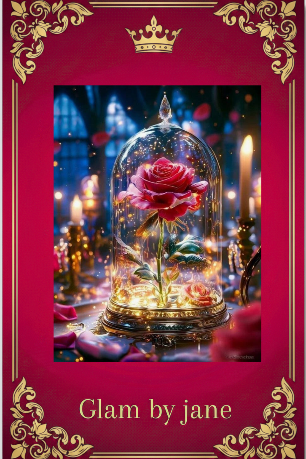 Kit Diamond Painting 5D  Rose éternelle de la belle et la bête