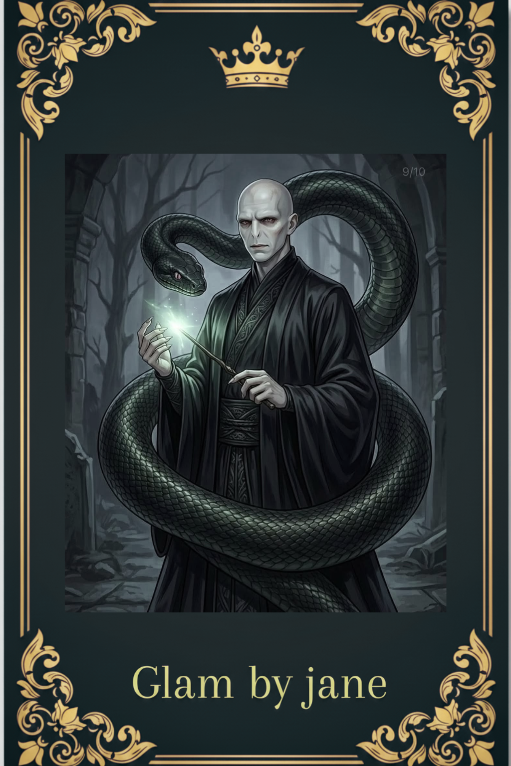 🐍 Peinture Diamant   Voldemort et le Serpent Nagini  👑