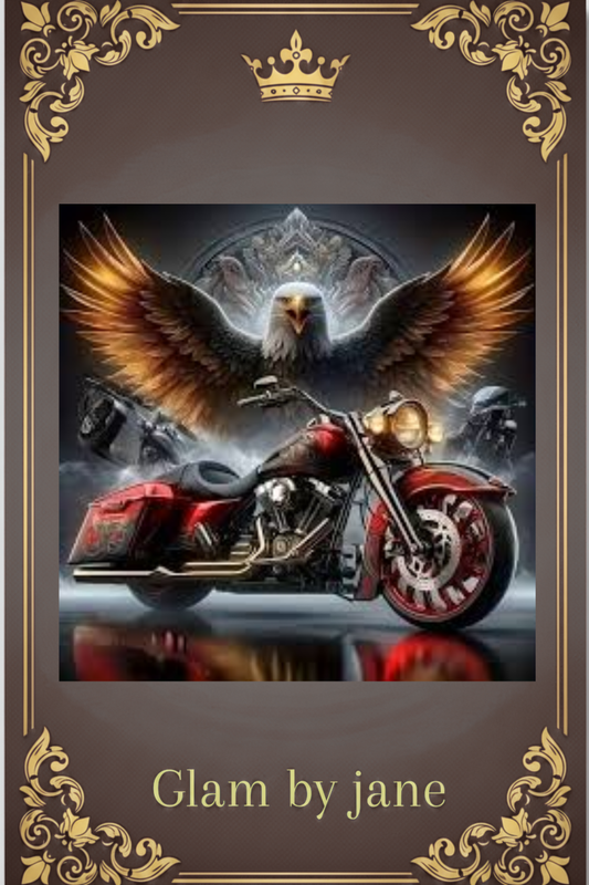 Aigle et moto