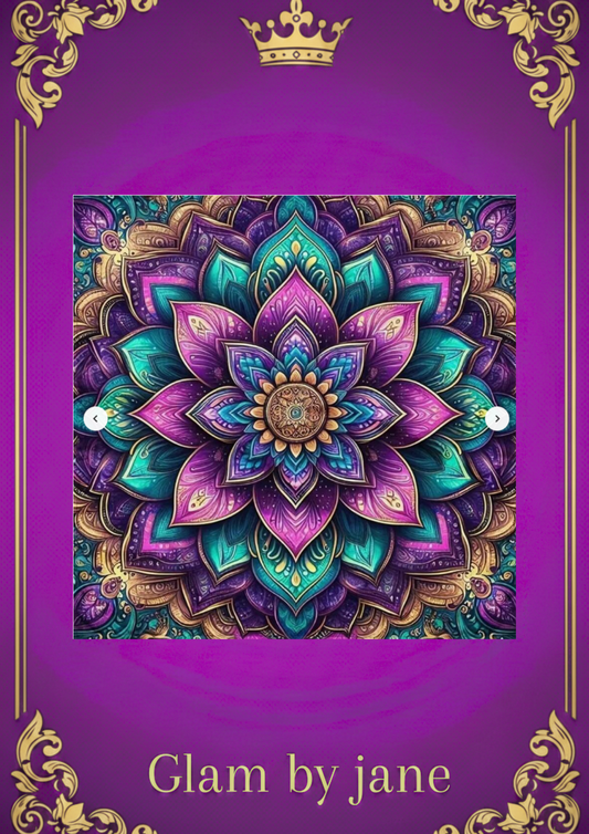 Kit de diamant painting rond – Mandala floral
