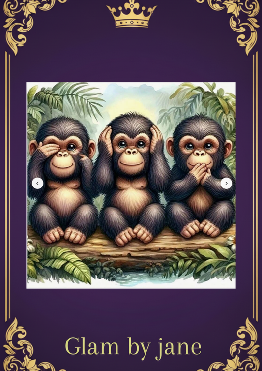Kit Peinture Diamant 5D Grand Format – Les Trois Singes Sages