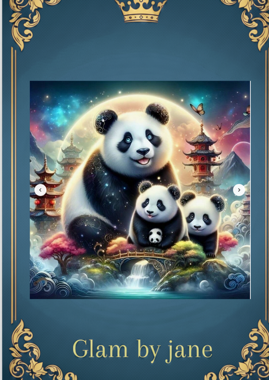 1 Pièce – Kit Peinture de Diamant 5D DIY | Panda dans un Paysage de Rêve | Grande Taille | Sans Cadre