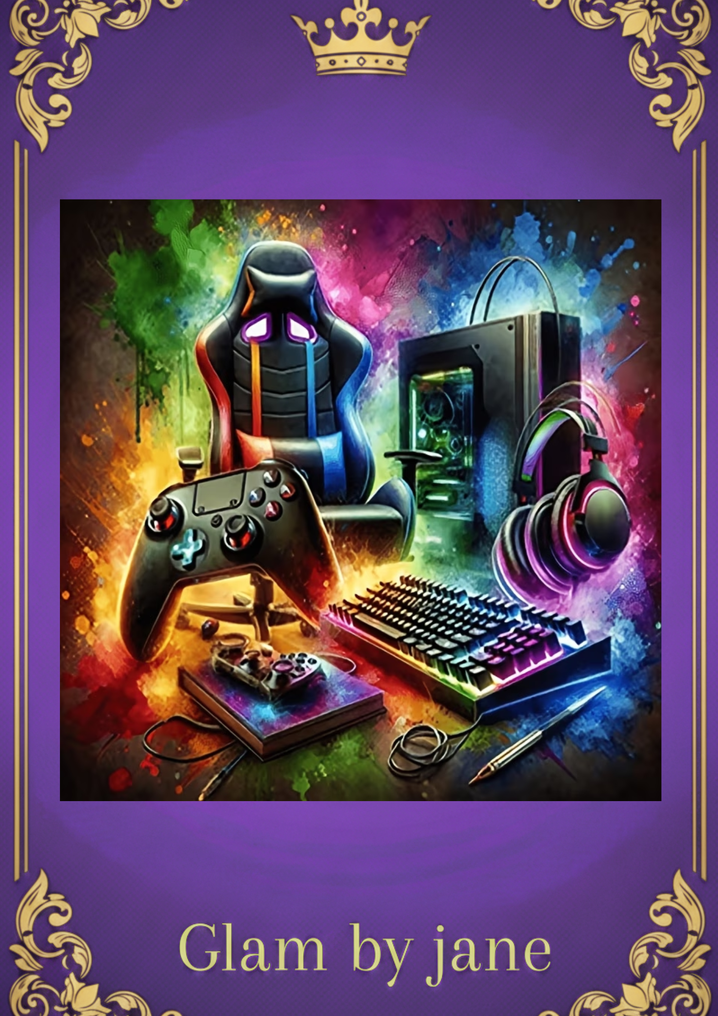 Kit Peinture Diamant 5D – Univers Gaming &amp; Esports, Explosion de Couleur