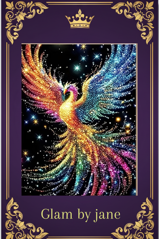 Kit Peinture Diamant 5D – Phénix Arc-en-ciel | Art Mosaïque sur Toile
