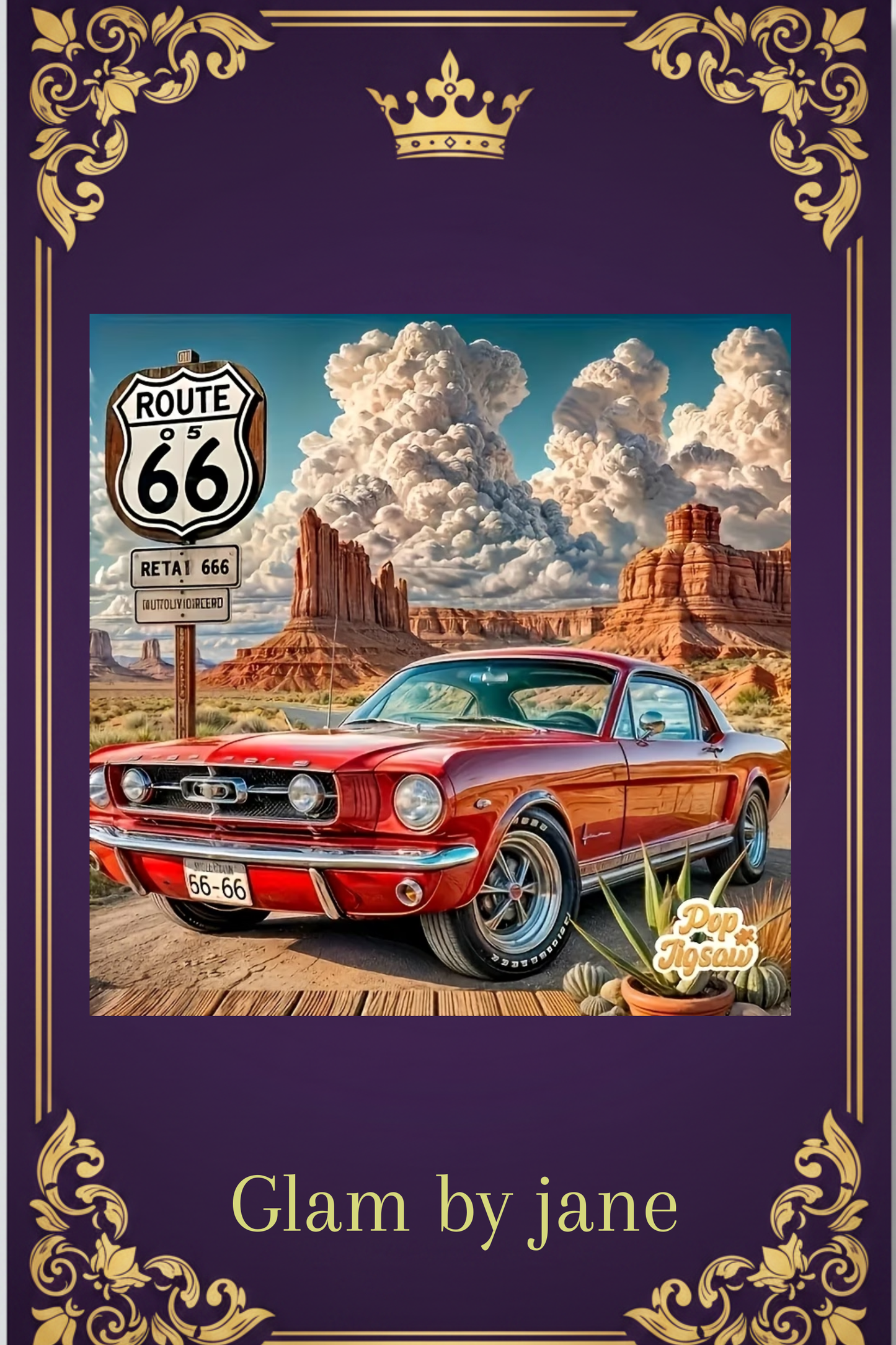 🎨 Kit Peinture Diamant – Route 66 & Mustang Vintage