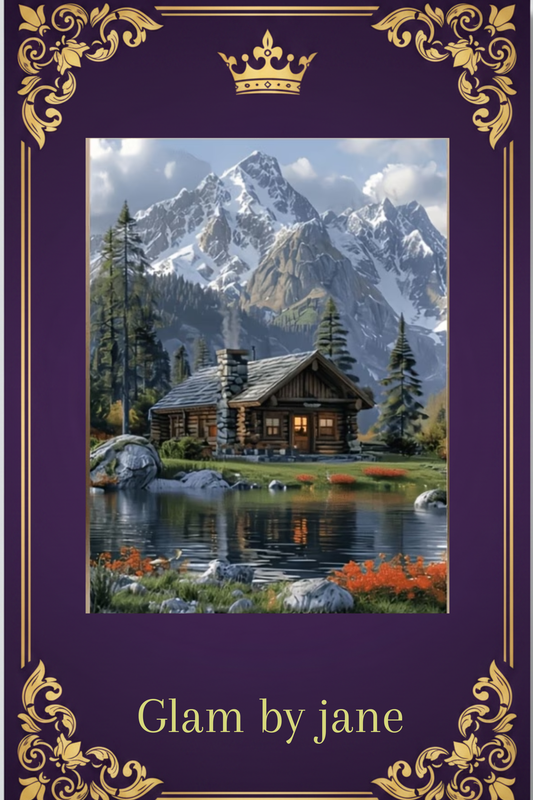 🎨 Kit Peinture Diamant 5D – Paysage Chaumière au Bord de l'Eau
