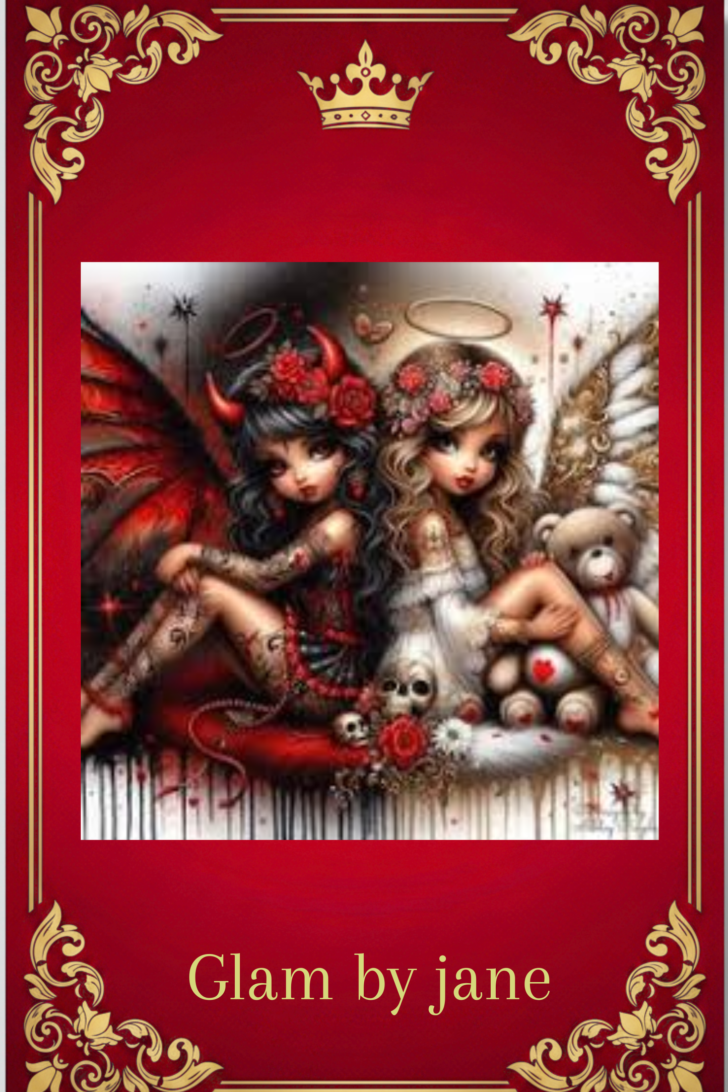 Kit Peinture Diamant 5D – Ange & Démon, Duo Fantastique