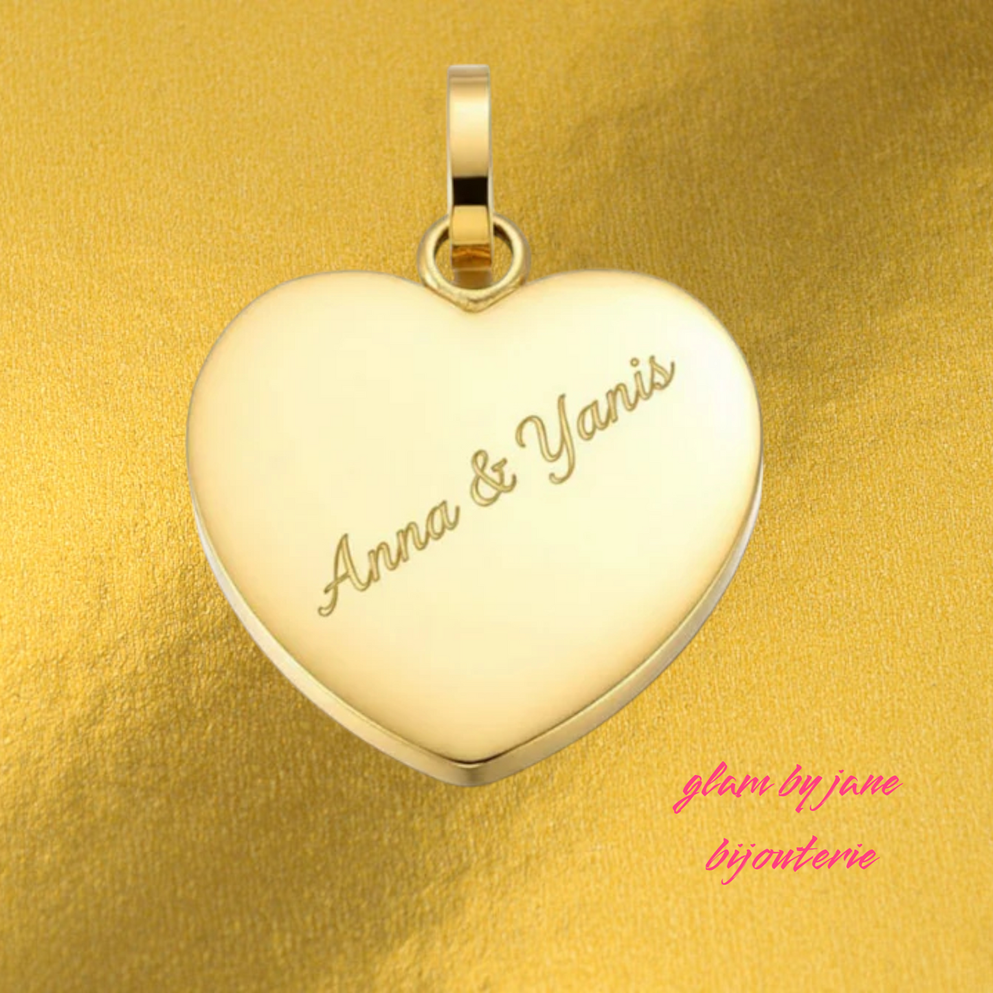 Pendentif acier à personnaliser cœur