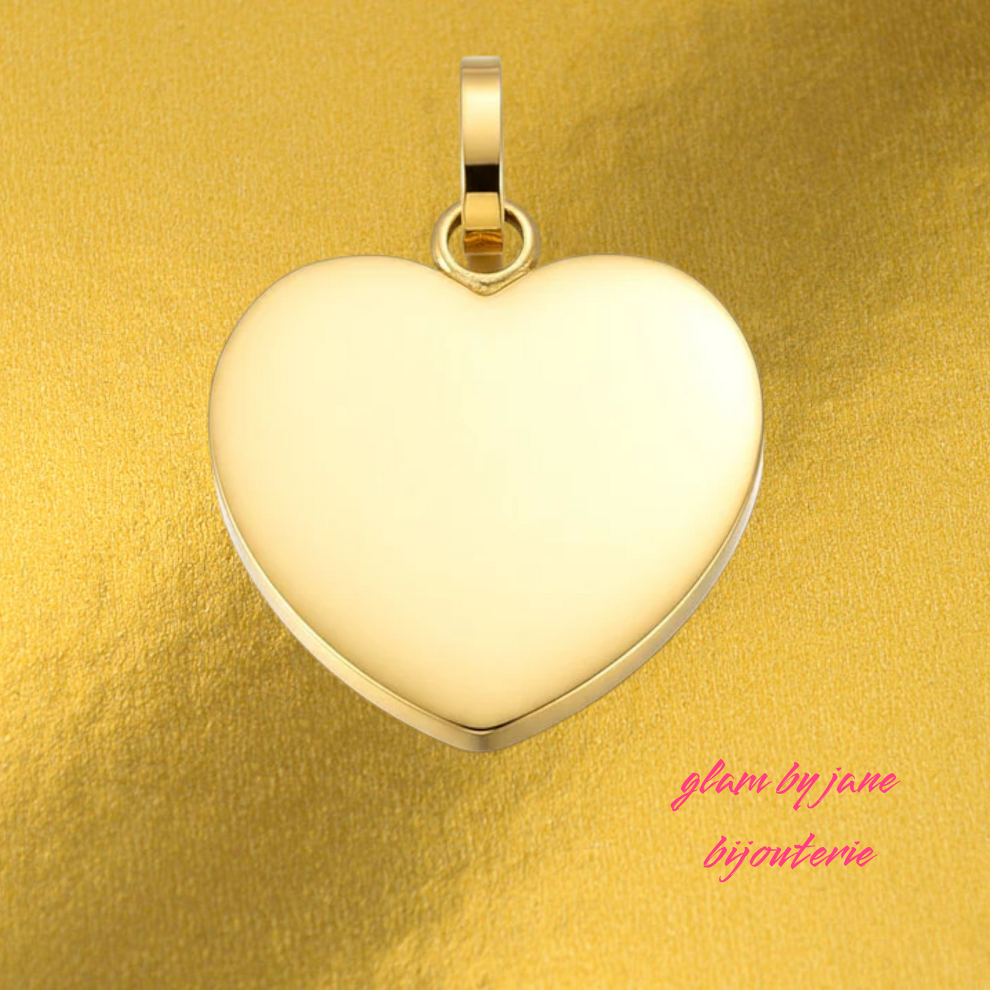 Pendentif acier à personnaliser cœur