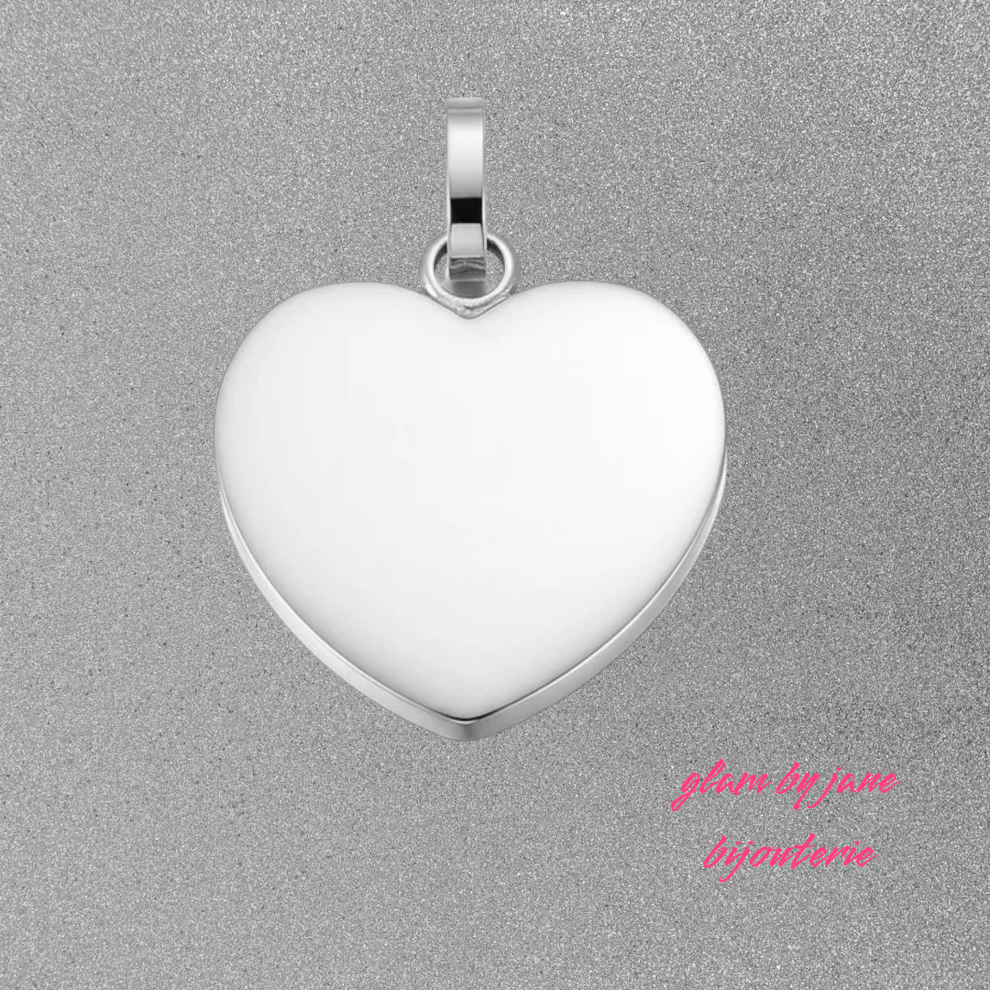 Pendentif acier à personnaliser cœur